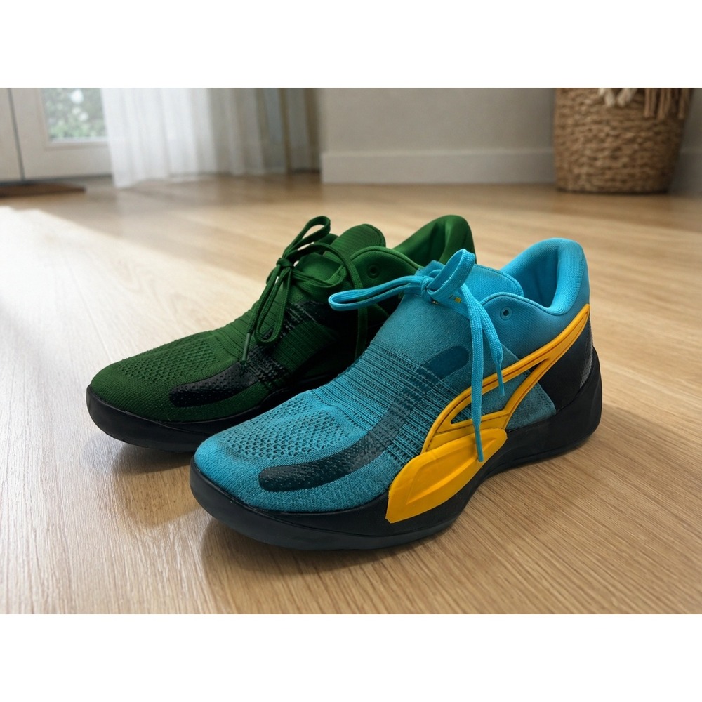 Puma Rise Nitro Deandre Ayton Basketball Shoes Mens 12 Green Blue‎ 378489-01
